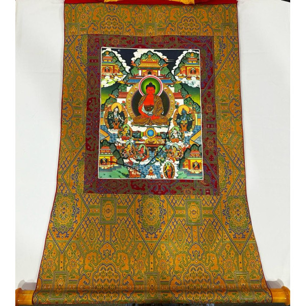 Yoepa Mey Thangka (96cmx53cm flex printed with brocade)