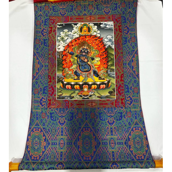 Chana Dorje Thangka (96cmx53cm flex printed with brocade)